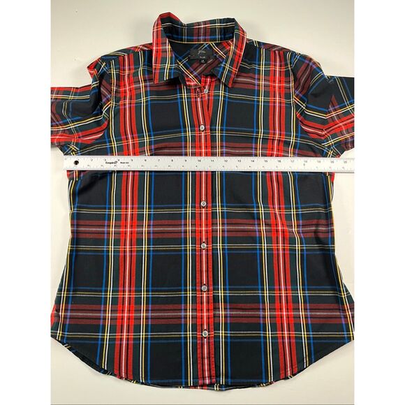 J.Crew Slim Fit Stretch Perfect Shirt Button Up Stewart Tartan Plaid Size 14 EUC - Picture 6 of 9